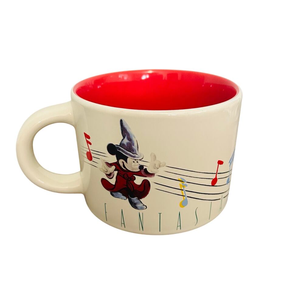 Disney Fantasia Coffee Mug Cermaic Mickey Mouse Enchanted Brooms Collectible